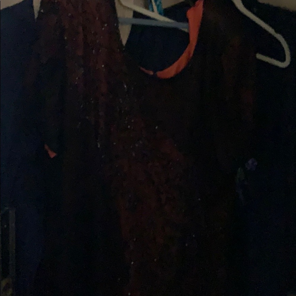It’s a long beaded dress
